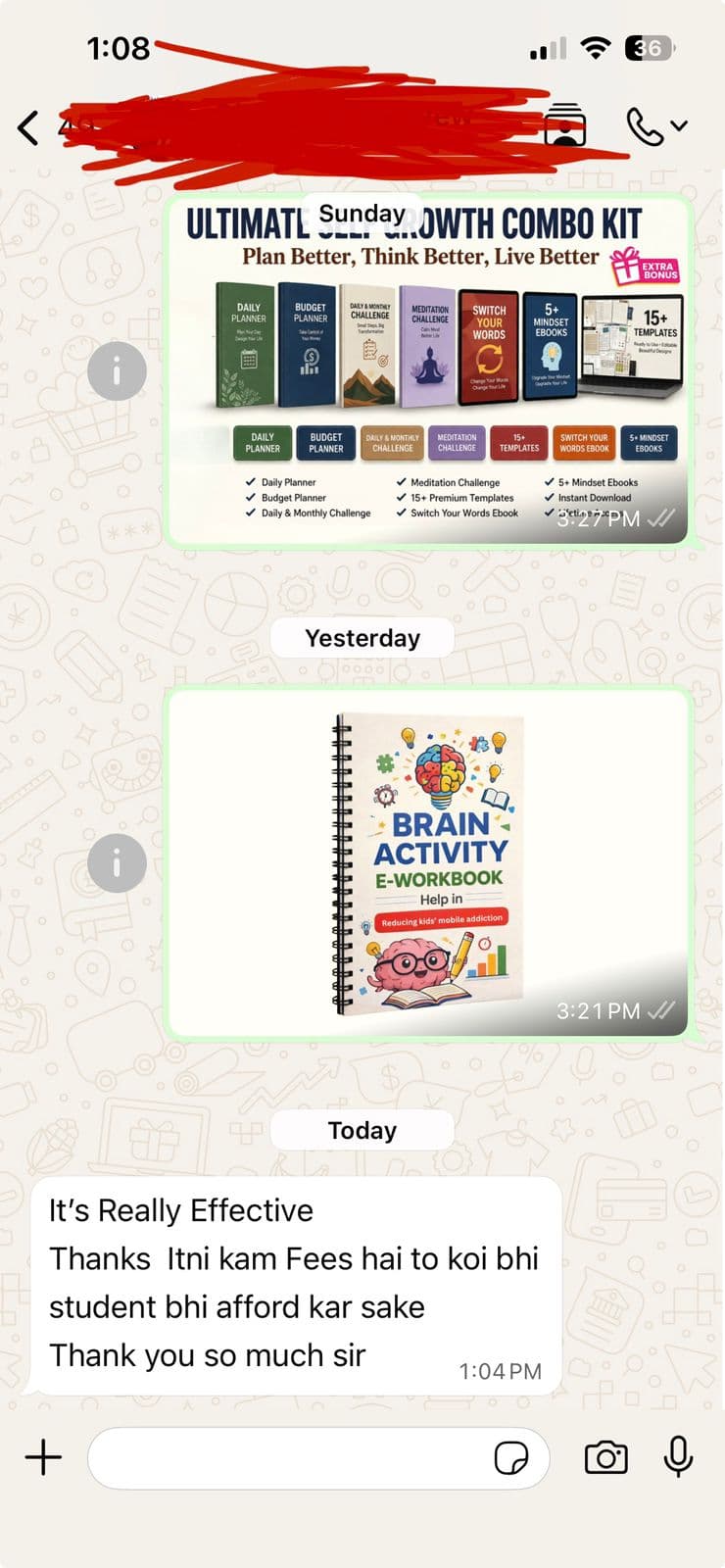 WhatsApp message from the community 14